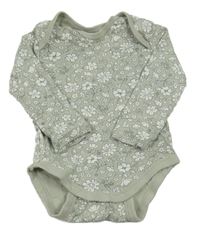 Světlezeleno-bílé květované body C&A