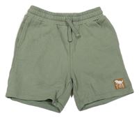 Zelené teplákové kraťasy s dinem H&M