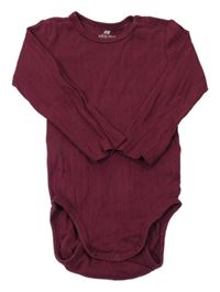 Vínové rebrované body H&M