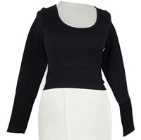 Dámské černé elastické crop triko Primark 