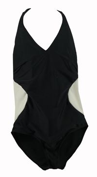 Dámske čierno-smotanové jednodielne plavky Avon