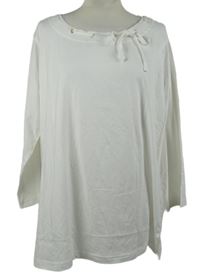 Dámske biele tričko so šnurovaním Marianna