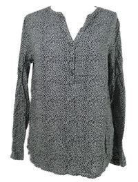 Dámska čierno-biela vzorovaná blúzka S. Oliver