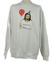 Pánska biela mikina s potlačou Famona