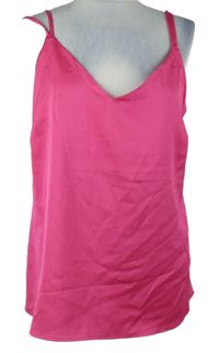 Nové - Dámsky fuchsiový saténový voľné ý top F&F