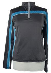 Dámská šedo-modrá sportovní mikina s pruhem Active 