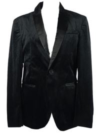 Pánské černé sametové sako SMOG 