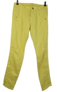 Dámské žluté skinny elastické rifle Tuzzi 