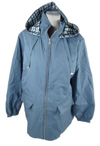 Dámská modrošedá šusťáková bunda s kapucí Bonmarché 