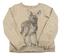 Béžová mikina so srnkou H&M