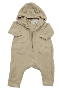 Béžová pletená kombinéza s kapucňou H&M