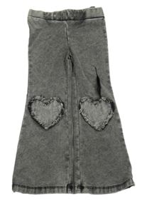 Černo-bílé melírované tregíny se srdíčky H&M