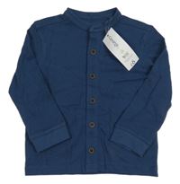 Nové - tmavomodrá triková košile Georg