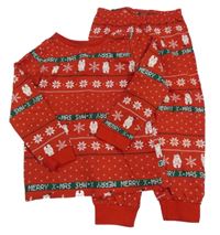 Červené vzorované pyžamo s medvědy Dopodopo