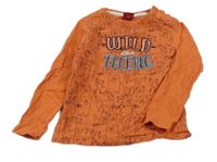 Oranžové triko se zvířátky a nápisem S. Oliver