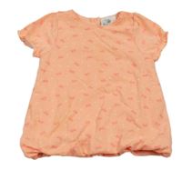 Neonově růžové tričko s motýlky Topolino