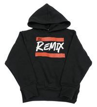 Čierna mikina s nápisom a kapucňou ROLY