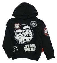 Čierna mikina s potiskem Star Wars a kapucňou