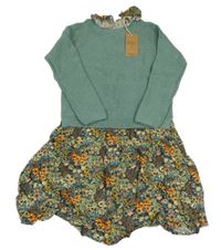 Nové - Barevné květované šaty se svetrovým topem Next