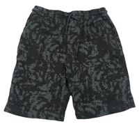 Čierno-sivé vzorované teplákové kraťasy Primark