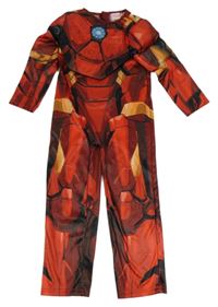Kostým - Červeno-černo-oranžový overal - Iron man Marvel