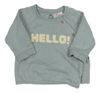 Sivá mikina s nápisom H&M