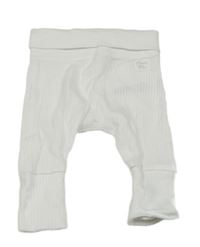 Bílé žebrované tepláky Nutmeg