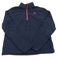 Tmavomodrá fleecová funkční mikina Quechua