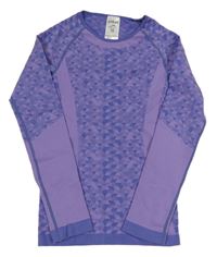 Fialové vzorované funkční spodní triko ACTIVE TOUCH