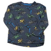 Tmavošedé triko s dinosaury Nutmeg