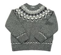 Šedo-bílý třpytivý svetr se vzorem Matalan