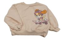 Svetloružová oversize mikina s Paw PAtrol Zara