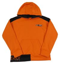 Oranžová sportovní mikina s nápisem a kapucí Dunnes