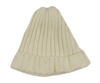 Smetanová žebrovaná čepice H&M