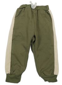 Kaki-béžové tepláky