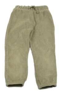 Béžové zamatové rebrované tepláky C&A