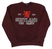 Vínová mikina s nápisem 