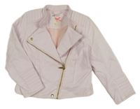 Světlerůžový koženkový crop křivák H&M