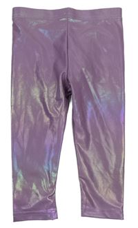 Lila metalické legíny Ergee