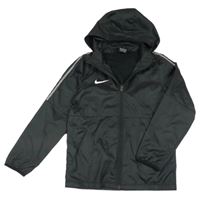 Čierna šušťáková športová bunda s kapucňou Nike