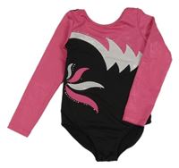 Černo-růžové sportovní body s kamínky 