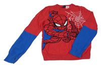 Červeno-modrý svetr se Spidermanem Marvel