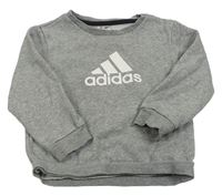 Šedá melírovaná mikina s logem Adidas
