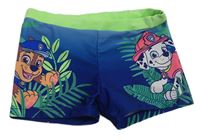 Tmavomodro-limetkové nohavičkové plavky s Paw Patrol Nickelodeon