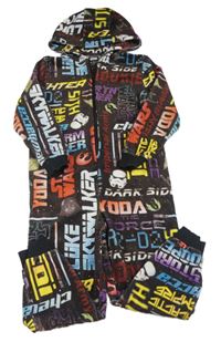 Kávová plyšová kombinéza so Star Wars s kapucňou