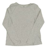Sivé rebrované tričko H&M