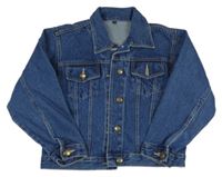 Tmavomodrá rifľová bunda