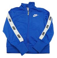 Kobaltově modrá propínací sportovní mikina s logem Nike