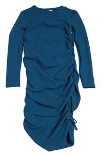 Petrolejové vzorované šaty Shein