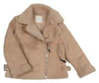 Světlerůžový semišový zateplený křivák Next